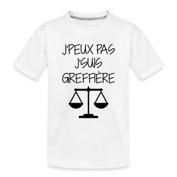greffier / greffe / tribunal / justice / juge - T-shirt bio Premium Enfant - blanc - Devant