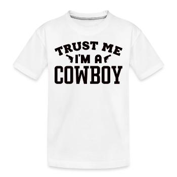 Cowboy - Kids' Premium Organic T-Shirt - white - Front