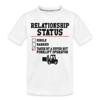 Certified Forklift Truck Operator - Kinder Premium Bio T-Shirt - Weiß - Vorne