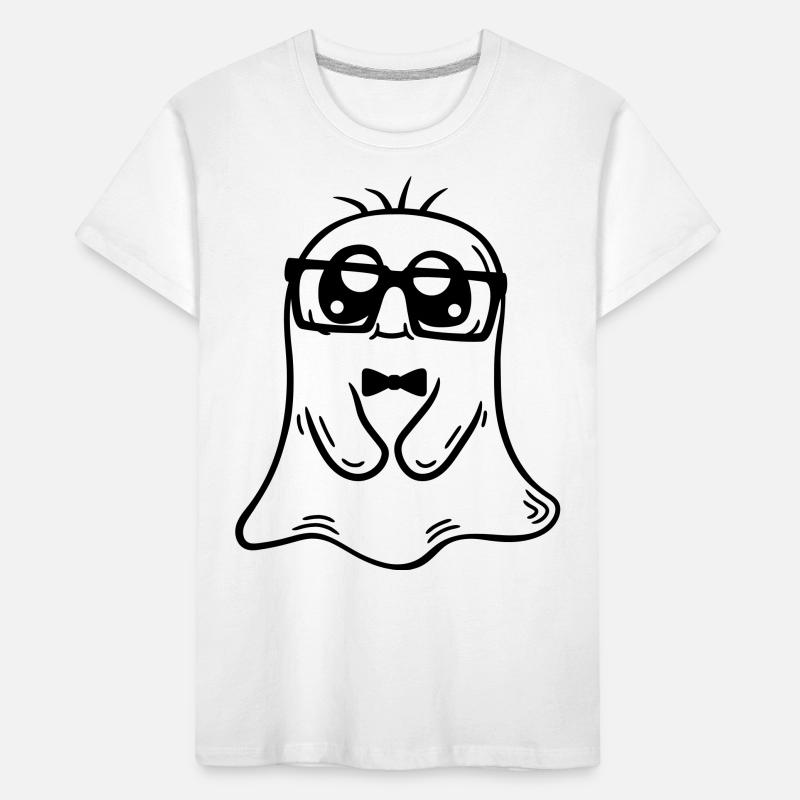 Friendly Nerd Ghost Comic Kids' Premium Organic T-Shirt