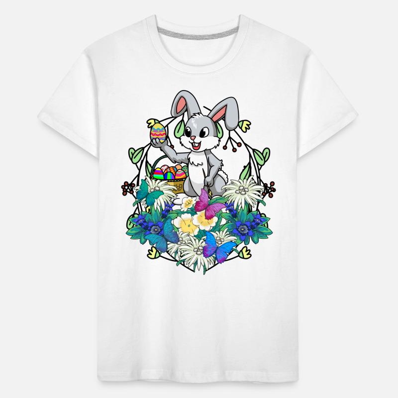 Early Spring Easter Eggs Easter Brush Easter Kids' Premium Organic T-Shirt