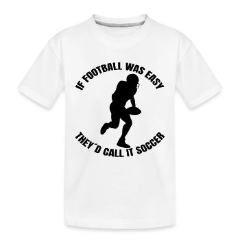 American Football Football Fan - Kids' Premium Organic T-Shirt - white - Front