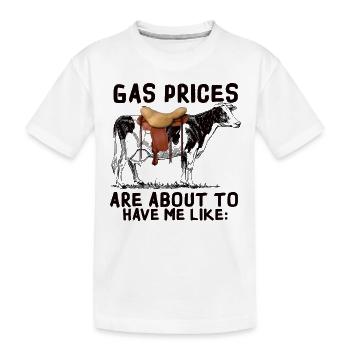 Prix du gaz Inflation Gouvernement Gaz froid Hiver Cher - T-shirt bio Premium Enfant - blanc - Devant