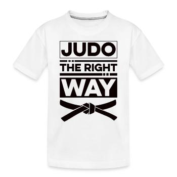 Asian Martial Arts Judoka Judo Fighter Geshenk - Kids' Premium Organic T-Shirt - white - Front