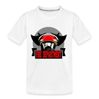 Casque de pompier - T-shirt bio Premium Enfant - blanc - Devant