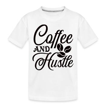 Coffee Work Morning Work Gift - Kids' Premium Organic T-Shirt - white - Front