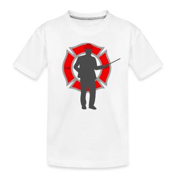 Feuerwehrmann - Kinder Premium Bio T-Shirt - Weiß - Vorne