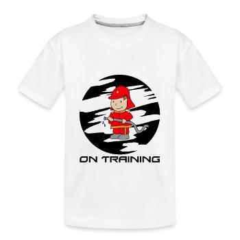 Feuerwehrmann - Kinder Premium Bio T-Shirt - Weiß - Vorne