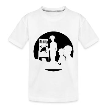 Feuerwehrmann - Kinder Premium Bio T-Shirt - Weiß - Vorne