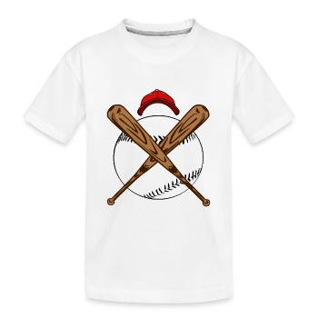 Baseball - Kinder Premium Bio T-Shirt - Weiß - Vorne