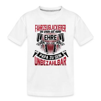 Fahrzeuglackierer zu sein ist eine Ehre Lackierer - Kinder Premium Bio T-Shirt - Weiß - Vorne