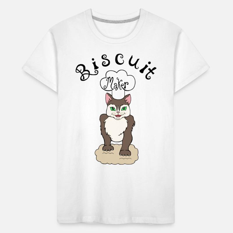 Cat Making Biscuits Maker Cat Kids' Premium Organic T-Shirt