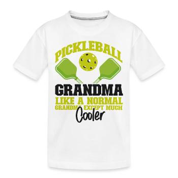 Pickleball Grandma Pickleball - Kinder Premium Bio T-Shirt - Weiß - Vorne