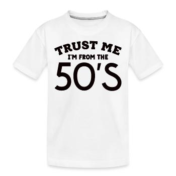 Né dans les années 50 cadeau anniversaire - T-shirt bio Premium Enfant - blanc - Devant