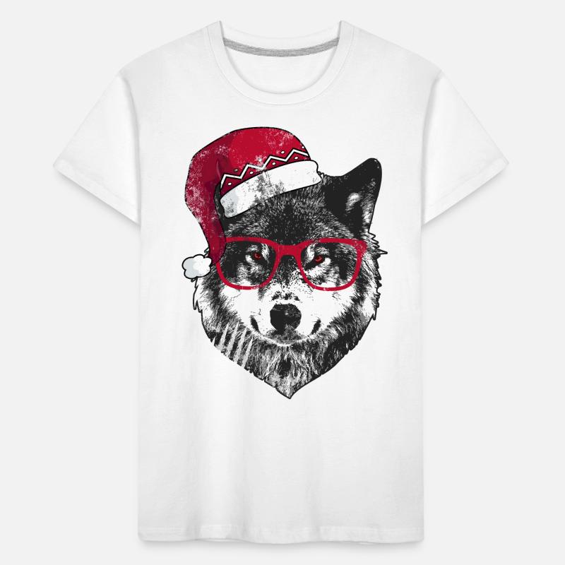 Grumpy Christmas Wolf Kids' Premium Organic T-Shirt