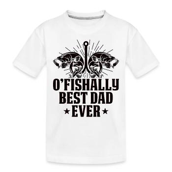 Father Fishing Father's Day Angler Fishing Daddy Fish - Kids' Premium Organic T-Shirt - white - Front