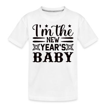 Baby Mama Réveillon du Nouvel An Nouveau-né Né Nouvel An - T-shirt bio Premium Enfant - blanc - Devant