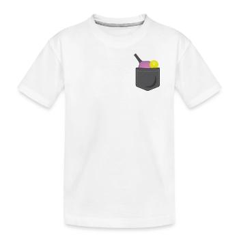 Pickleball Pocket - Kinder Premium Bio T-Shirt - Weiß - Vorne