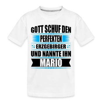 Erzgebirge Mann Namen Sachsen Mario - Kinder Premium Bio T-Shirt - Weiß - Vorne