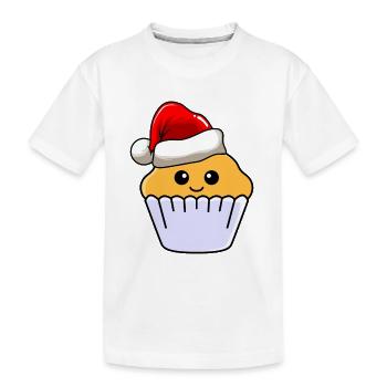 Muffin Weihnachten Comic Xmas - Kinder Premium Bio T-Shirt - Weiß - Vorne