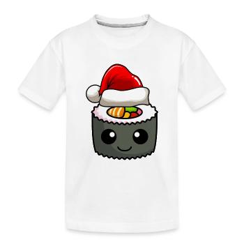 Sushi Weihnachten Comic Xmas - Kinder Premium Bio T-Shirt - Weiß - Vorne