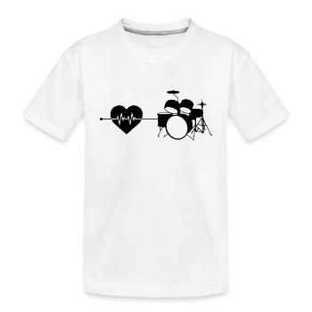 Tambours Heartbeat - T-shirt bio Premium Enfant - blanc - Devant
