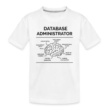 Datenbank Administrator - Kinder Premium Bio T-Shirt - Weiß - Vorne