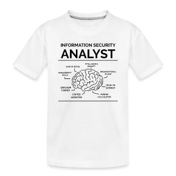 Analyste de la sécurité de l’information - T-shirt bio Premium Enfant - blanc - Devant