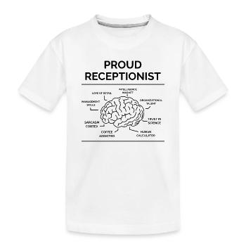 Réceptionniste - T-shirt bio Premium Enfant - blanc - Devant