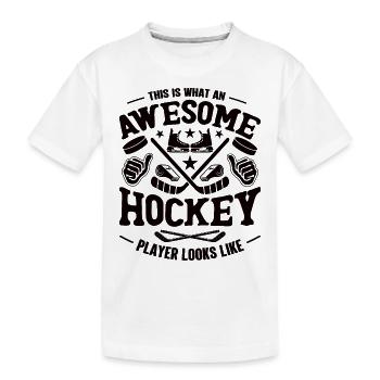 Ice Hockey Club Team Sport Gift - Kids' Premium Organic T-Shirt - white - Front