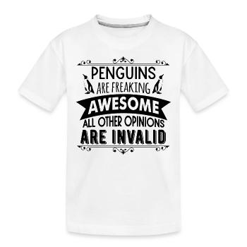 Les pingouins sont géniaux - T-shirt bio Premium Enfant - blanc - Devant