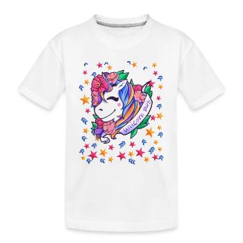 Unicorn Day for children, girls and women - Kids' Premium Organic T-Shirt - white - Front