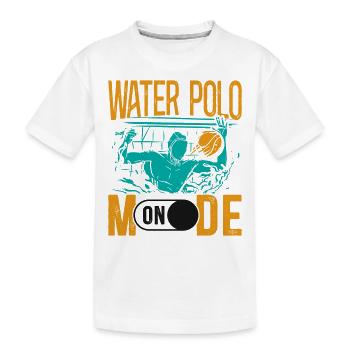 Water Polo Water Polo Mode On - Kids' Premium Organic T-Shirt - white - Front