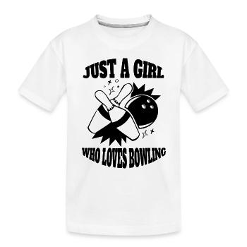 Bowling Filles Kegel Boule de bowling Bowling Bowling bowling - T-shirt bio Premium Enfant - blanc - Devant