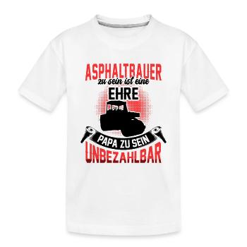 Asphaltbauer zu sein ist eine Ehre Asphaltierer - Kinder Premium Bio T-Shirt - Weiß - Vorne