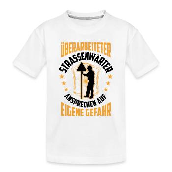 Überarbeiteter Straßenwärter Straßenwart - Kinder Premium Bio T-Shirt - Weiß - Vorne