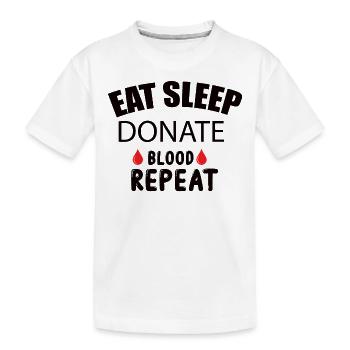 Blood donation Blood donations Blood donors - Kids' Premium Organic T-Shirt - white - Front