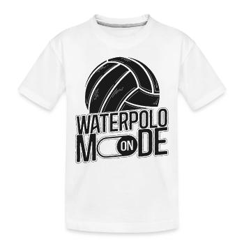 Water Polo Water Polo Mode On - Kids' Premium Organic T-Shirt - white - Front
