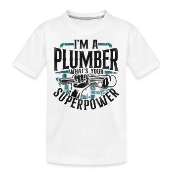 Plombier de plomberie vintage Je suis un - T-shirt bio Premium Enfant - blanc - Devant