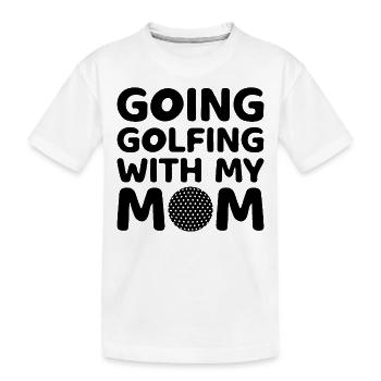 Golfeurs Golfeurs Golfeurs Clubs de golf Golf Mère de golf - T-shirt bio Premium Enfant - blanc - Devant