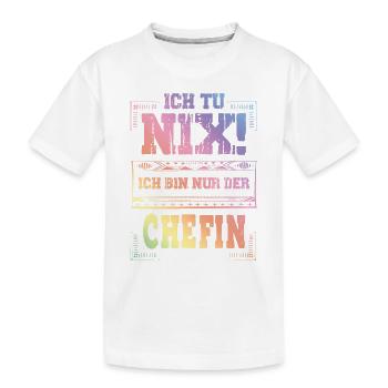 Weltbeste Chefin - Kinder Premium Bio T-Shirt - Weiß - Vorne