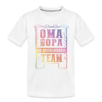 oma und opa team - Kinder Premium Bio T-Shirt - Weiß - Vorne