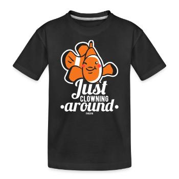 Clownfish Anemonefish Aquatic Fishing - Kids' Premium Organic T-Shirt - black - Front
