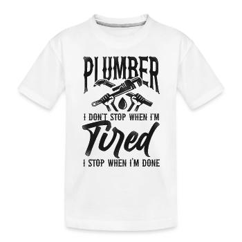 Plombier Plombier Vintage Plombier I - T-shirt bio Premium Enfant - blanc - Devant