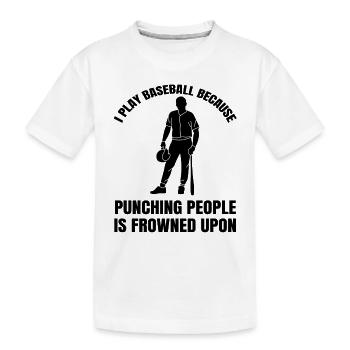 Cadeau de baseball Jeu de baseball Amateurs de baseball - T-shirt bio Premium Enfant - blanc - Devant