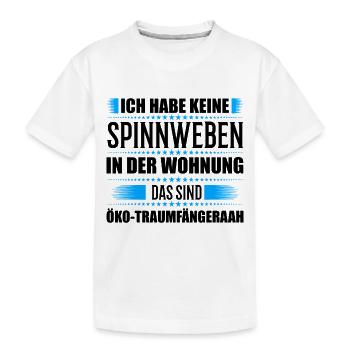 Spinnweben Öko - Kinder Premium Bio T-Shirt - Weiß - Vorne