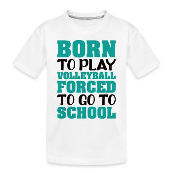 Volleyball Volley Aufschlag Volleyballspieler - Kinder Premium Bio T-Shirt - Weiß - Vorne
