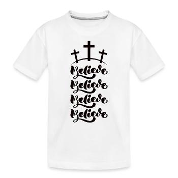 Christianisme Jésus Religion Foi Croix Prière - T-shirt bio Premium Enfant - blanc - Devant