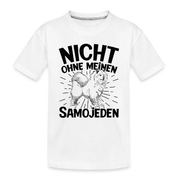 Nicht ohne meinen Samojede Samojedenspitz - Kinder Premium Bio T-Shirt - Weiß - Vorne
