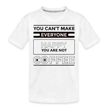 Café Sarcasme Amis Bonheur Joie Cappuccino - T-shirt bio Premium Enfant - blanc - Devant